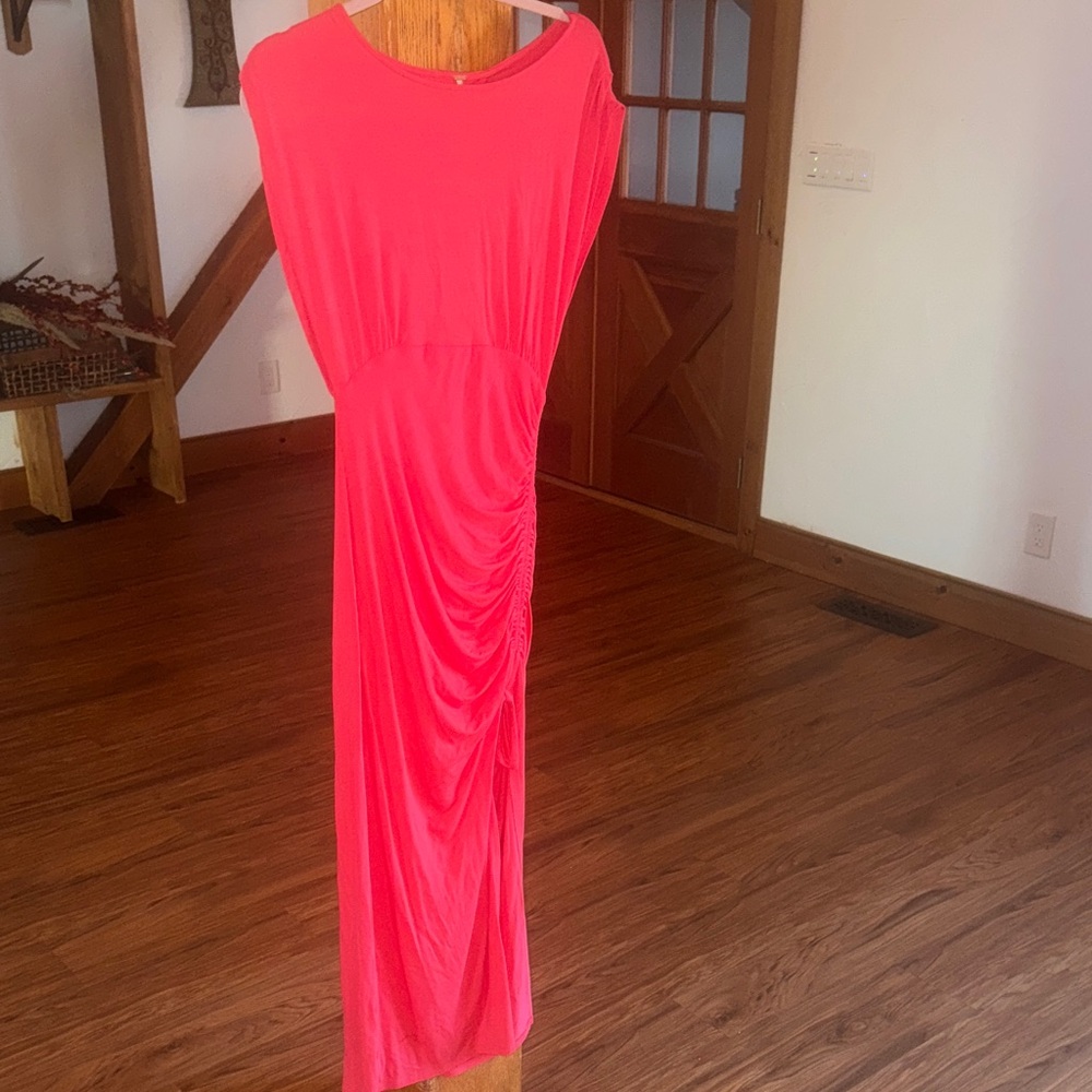 Women’s Free people Pink Ruched Side Maxi Dress